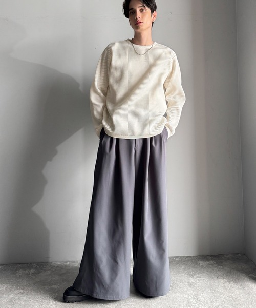 Classical Origin（クラシカルオリジン）の「【Classical Origin】「ベーシックの必需品。」サーマルクルーネックニット/Thermal Crew Neck Knit（ニット/セーター・メンズ・ブラック/グレー/オフホワイト・LARGE/MEDIUM/SMALL/X-LARGE）」の19枚目の写真