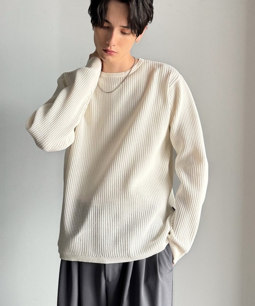 Classical Origin（クラシカルオリジン）の「【Classical Origin】「ベーシックの必需品。」サーマルクルーネックニット/Thermal Crew Neck Knit（ニット/セーター・メンズ・ブラック/グレー/オフホワイト・LARGE/MEDIUM/SMALL/X-LARGE）」の18枚目の写真
