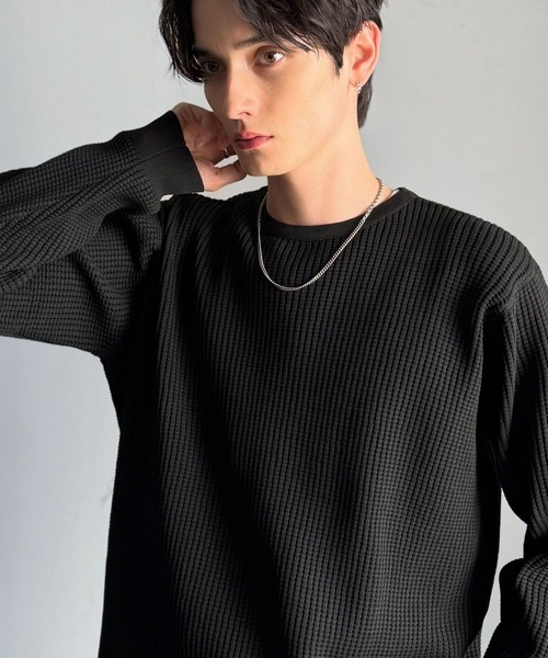 Classical Origin（クラシカルオリジン）の「【Classical Origin】「ベーシックの必需品。」サーマルクルーネックニット/Thermal Crew Neck Knit（ニット/セーター・メンズ・ブラック/グレー/オフホワイト・LARGE/MEDIUM/SMALL/X-LARGE）」の20枚目の写真