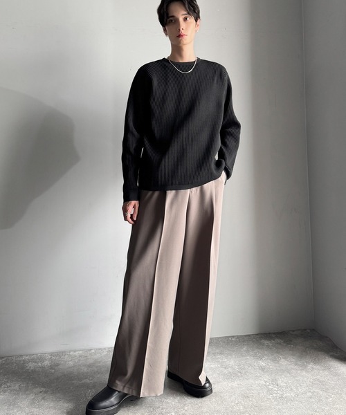 Classical Origin（クラシカルオリジン）の「【Classical Origin】「ベーシックの必需品。」サーマルクルーネックニット/Thermal Crew Neck Knit（ニット/セーター・メンズ・ブラック/グレー/オフホワイト・LARGE/MEDIUM/SMALL/X-LARGE）」の7枚目の写真