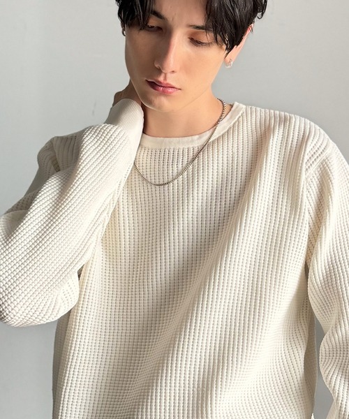Classical Origin（クラシカルオリジン）の「【Classical Origin】「ベーシックの必需品。」サーマルクルーネックニット/Thermal Crew Neck Knit（ニット/セーター・メンズ・ブラック/グレー/オフホワイト・LARGE/MEDIUM/SMALL/X-LARGE）」の14枚目の写真