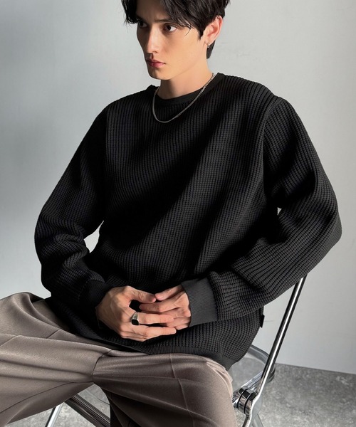 Classical Origin（クラシカルオリジン）の「【Classical Origin】「ベーシックの必需品。」サーマルクルーネックニット/Thermal Crew Neck Knit（ニット/セーター・メンズ・ブラック/グレー/オフホワイト・LARGE/MEDIUM/SMALL/X-LARGE）」の15枚目の写真
