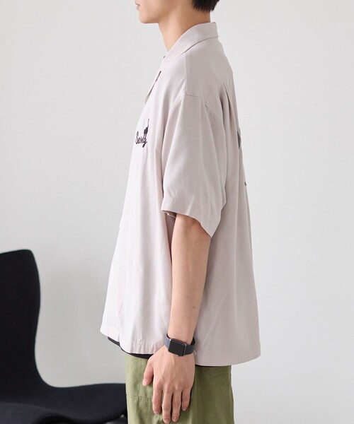 coen(コーエン)の「Sarry Cat刺繍レーヨンシャツ(ナチュラル)(シャツ/ブラウス・メンズ・ナチュラル・M/L)」の6枚目の写真