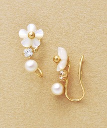 TAKE-UP | [ フワットイヤリングス]K10 フラワーシェルイヤリング(イヤリング)