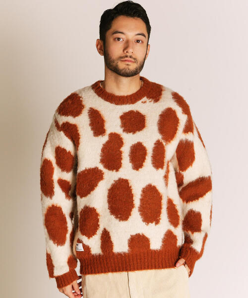 特撮 Sheep Schott/ショット/GIRAFFE CREW KNIT/ジラフ クルーニット（ニット