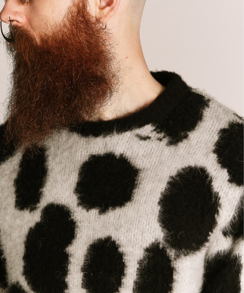 schott（ショット）の「Schott/ショット/GIRAFFE CREW KNIT/ジラフ クルーニット（ニット/セーター・メンズ・アイボリー/ホワイト・XL/L/M）」の7枚目の写真