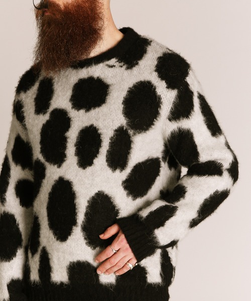 schott（ショット）の「Schott/ショット/GIRAFFE CREW KNIT/ジラフ クルーニット（ニット/セーター・メンズ・アイボリー/ホワイト・XL/L/M）」の8枚目の写真