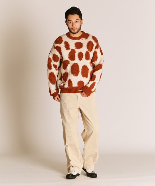 schott（ショット）の「Schott/ショット/GIRAFFE CREW KNIT/ジラフ クルーニット（ニット/セーター・メンズ・アイボリー/ホワイト・XL/L/M）」の11枚目の写真