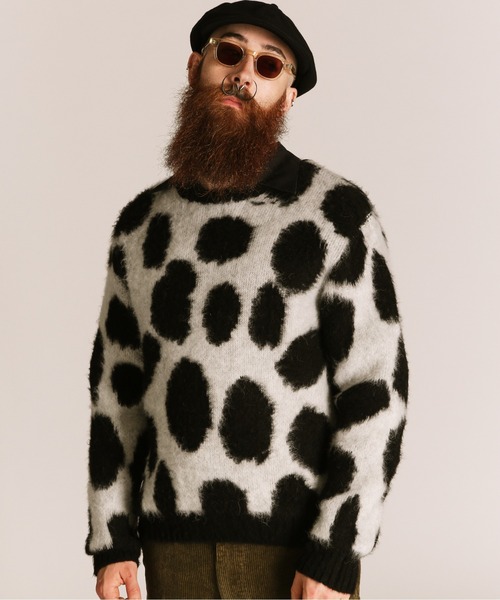 schott（ショット）の「Schott/ショット/GIRAFFE CREW KNIT/ジラフ クルーニット（ニット/セーター・メンズ・アイボリー/ホワイト・XL/L/M）」の4枚目の写真
