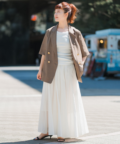 スカート yur. UNITED ARROWS green label relaxing｜[size SHORTあり]シアー
