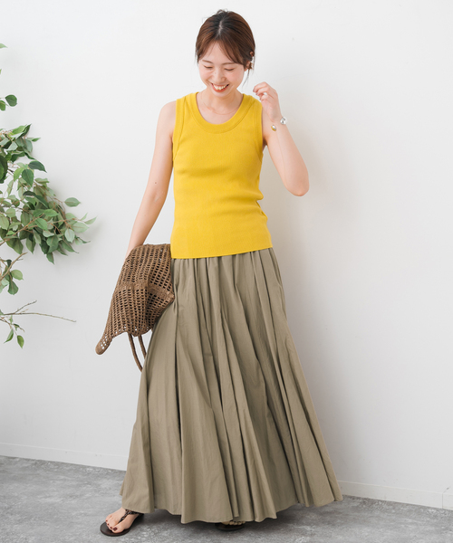 HYU ギャザーフレアスカート◆Size 38 HYU ギャザーフレアスカート（ロング・マキシ丈スカート