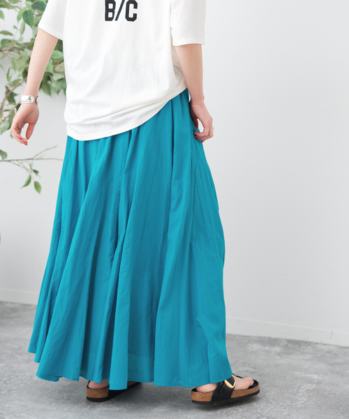 Spick and Span HYU ギャザーフレアスカート HYU ギャザーフレアスカート（ロング・マキシ丈スカート