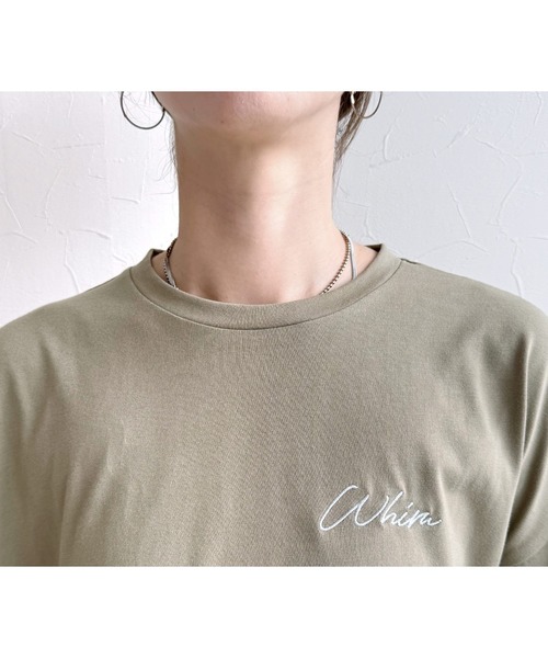 reca(レカ)の「ゆるロゴプリント&刺繍BIGTシャツ(Tシャツ/カットソー・レディース・オフホワイト/ブラック/カーキ/ブルー系その他/バーガンディー/ブルー系その他2/ピンク系その他・FREE)」の21枚目の写真