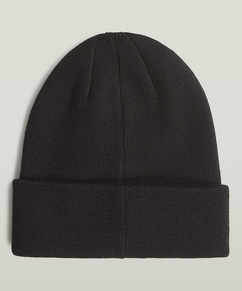 G-STAR（ジースター）の「EFFO LONG BEANIE/ベーシックデザインブランドロゴニット帽（ニットキャップ/ビーニー・メンズ・ダークブラック・ONE SIZE）」の4枚目の写真