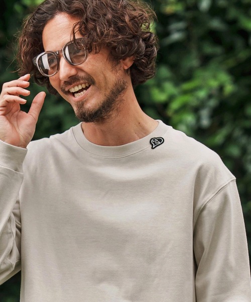 1minute 1second(ワンミニットワンセカンド)の「mlt5297-10oz heavy weight long sleeve cut&sew with logo print ロングスリーブカットソー(Tシャツ/カットソー・メンズ・ホワイト/グレイッシュベージュ/ブラック/ネイビー・M/L/XL)」の17枚目の写真