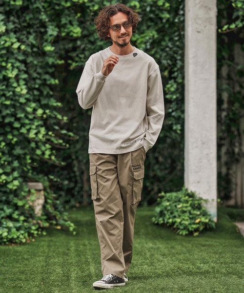 1minute 1second(ワンミニットワンセカンド)の「mlt5297-10oz heavy weight long sleeve cut&sew with logo print ロングスリーブカットソー(Tシャツ/カットソー・メンズ・ホワイト/グレイッシュベージュ/ブラック/ネイビー・M/L/XL)」の18枚目の写真