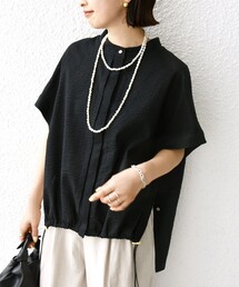 SHIPS | 〈手洗い可能〉サッカー 裾 ドロスト ドルマン ブラウス 2(シャツ/ブラウス)