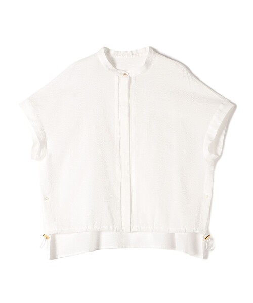 手洗い可能〉サッカー 裾 ドロスト ドルマン ブラウス 2（シャツ