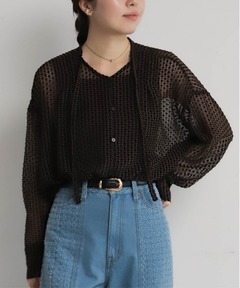 NOMBRE IMPAIR デニム レースシャツ　新品 NOMBRE IMPAIR（ノンブルアンペール）の「デニム×レース