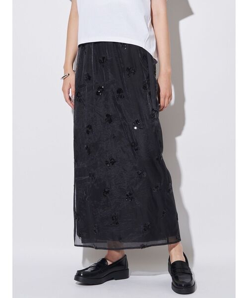 ELENDEEK（エレンディーク）の「スパングルシアースカート（スカート・レディース・ブラック/グレー・FREE）」の22枚目の写真