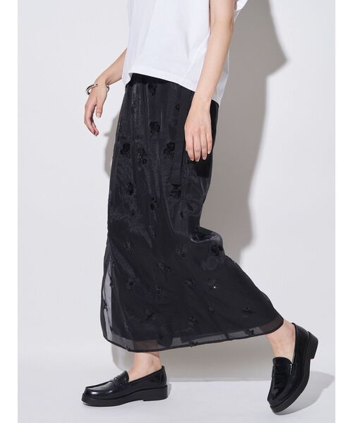 ELENDEEK（エレンディーク）の「スパングルシアースカート（スカート・レディース・ブラック/グレー・FREE）」の21枚目の写真