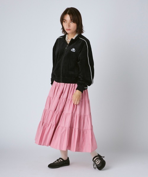 Kappa(カッパ)の「ベロアトラックジャケット(その他アウター・レディース・グレー/ブラック・LARGE/MEDIUM/SMALL)」の9枚目の写真