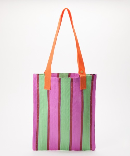 LILA&FLEUR(リラアンドフルール)の「Market Bag(トートバッグ・レディース・オレンジ系その他/ホワイト×ブラック/ピンク系その他/グリーン×オレンジ/イエロー× ブルー/サックスブルー系・ONE SIZE)」の5枚目の写真