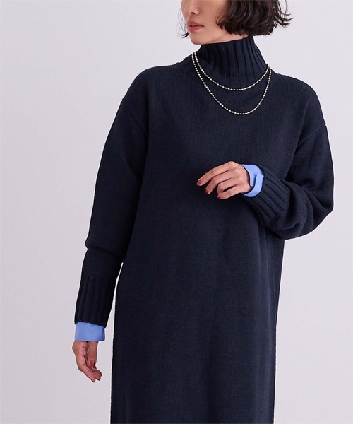 CFCL ネイビー タートルネック ニットワンピース 1 CFCL ネイビー タートルネック ニットワンピース 1 CFCL ネイビー