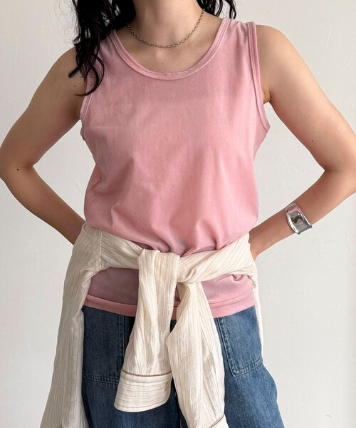 fredy emue(フレディエミュ)の「ベロアタンクトップ(タンクトップ・レディース・クリーム/ブラック/ブラウン/ピンク・38)」の11枚目の写真