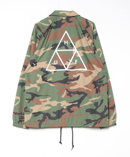 HUF（ハフ）の「【T12】【HUF】ESSENTIALS TT COACHES JACKET（ナイロンジャケット・メンズ・カモフラージュ・LARGE）」の2枚目の写真