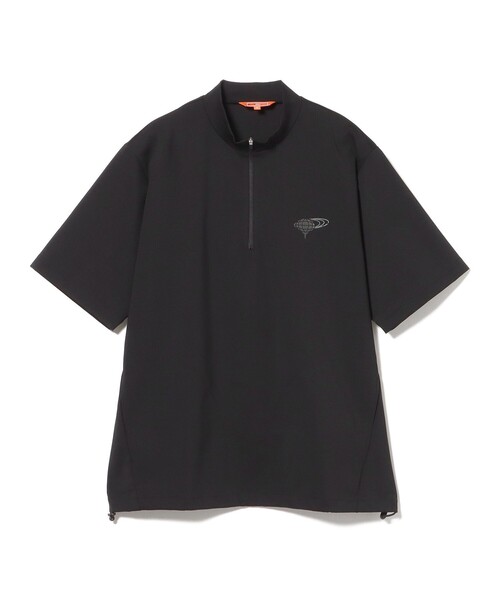 ORANGE LABEL / ハーフジップ 裾ドローコード モックネックシャツ