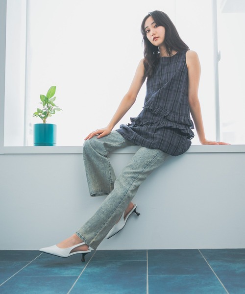 3.3 Field Trip （3.3フィールドトリップ）の「3.3 Field Trip／キラキラフレアデニムパンツ（デニムパンツ・レディース・ブルー/ブラック・FREE）」の7枚目の写真