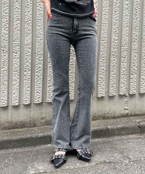 3.3 Field Trip （3.3フィールドトリップ）の「3.3 Field Trip／キラキラフレアデニムパンツ（デニムパンツ・レディース・ブルー/ブラック・FREE）」の21枚目の写真