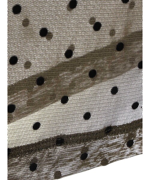 mizuiroind（ミズイロインド）の「mizuiro ind メッシュドットハイネックプルオーバー（Tシャツ/カットソー・レディース・ネイビー/ブラウン/ブラック/ネイビー系2・FREE）」の6枚目の写真