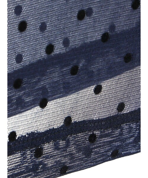 mizuiroind（ミズイロインド）の「mizuiro ind メッシュドットハイネックプルオーバー（Tシャツ/カットソー・レディース・ネイビー/ブラウン/ブラック/ネイビー系2・FREE）」の7枚目の写真