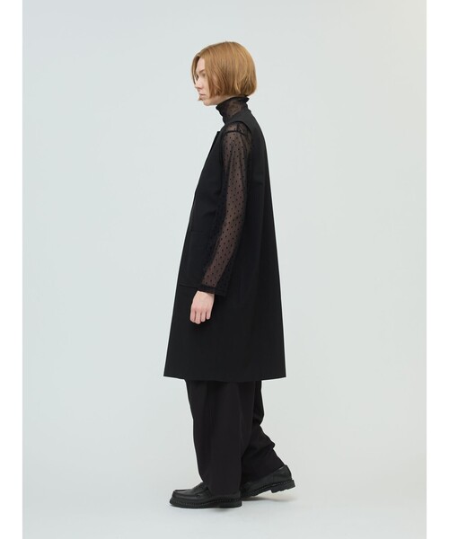 mizuiroind（ミズイロインド）の「mizuiro ind メッシュドットハイネックプルオーバー（Tシャツ/カットソー・レディース・ネイビー/ブラウン/ブラック/ネイビー系2・FREE）」の15枚目の写真