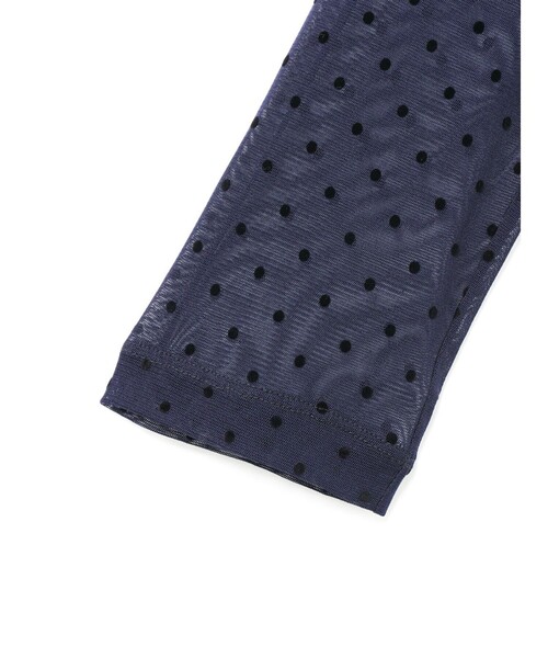 mizuiroind（ミズイロインド）の「mizuiro ind メッシュドットハイネックプルオーバー（Tシャツ/カットソー・レディース・ネイビー/ブラウン/ブラック/ネイビー系2・FREE）」の19枚目の写真