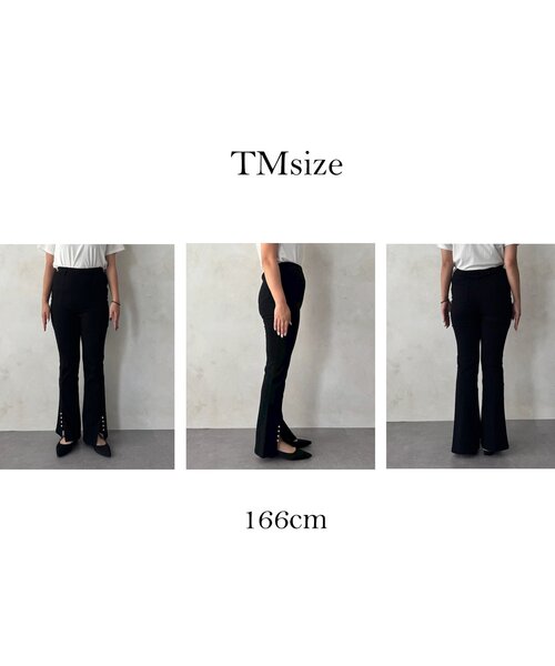 prose verse（プロズヴェール）の「【-3kg見え！】パール付フロントスリットスーパーストレッチパンツ（その他パンツ・レディース・ブラック・LARGE/MEDIUM/TL/TM/PL/PM）」の6枚目の写真