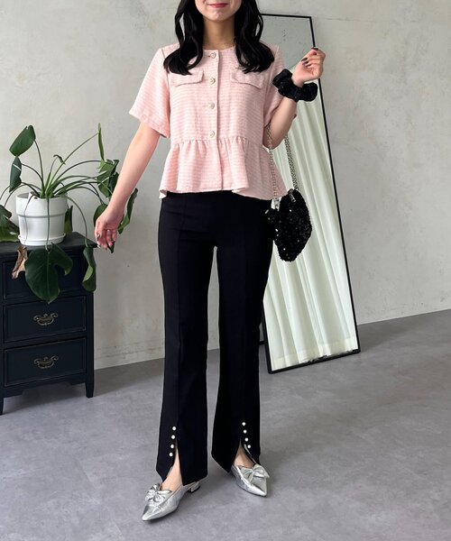 prose verse（プロズヴェール）の「【-3kg見え！】パール付フロントスリットスーパーストレッチパンツ（その他パンツ・レディース・ブラック・LARGE/MEDIUM/TL/TM/PL/PM）」の22枚目の写真