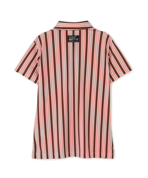 MASTER BUNNY EDITION（マスターバニーエディション）の「【MASTER BUNNY EDITION】エアロクールピケマルチストライププリント半袖ポロシャツ（ポロシャツ・レディース・ブルー/ベージュ・LARGE/MEDIUM）」の9枚目の写真