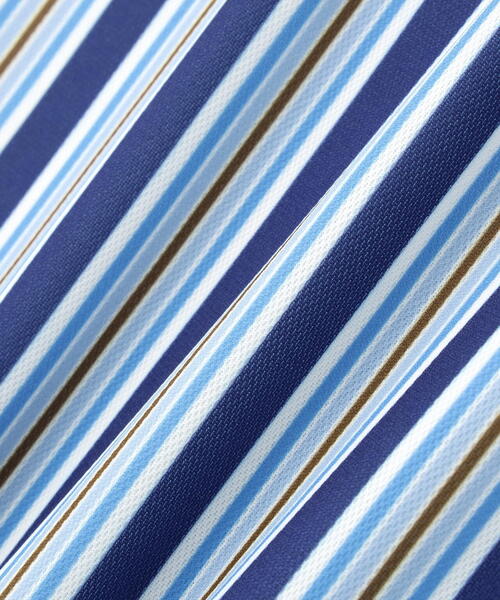 MASTER BUNNY EDITION（マスターバニーエディション）の「【MASTER BUNNY EDITION】エアロクールピケマルチストライププリント半袖ポロシャツ（ポロシャツ・レディース・ブルー/ベージュ・LARGE/MEDIUM）」の19枚目の写真