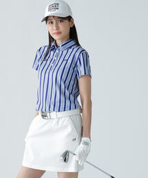 【MASTER BUNNY EDITION】エアロクールピケマルチストライププリント半袖ポロシャツ