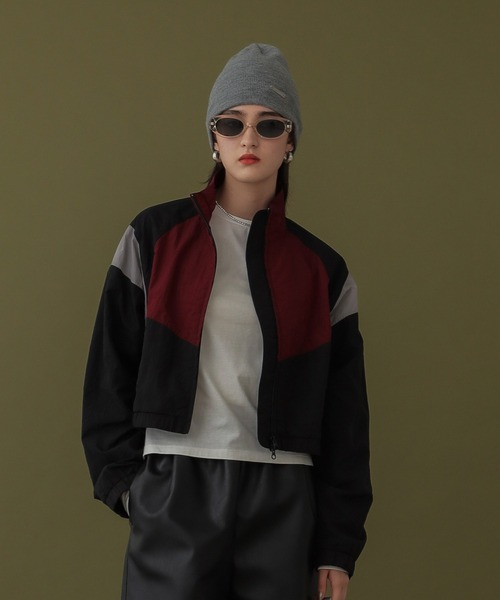 DISPATCHER NO.8(ディスパッチャーナンバーエイト)の「ナイロントラックジャケット / セットアップ対応(ブルゾン・レディース・ブラック/ネイビー・ONE SIZE)」の2枚目の写真