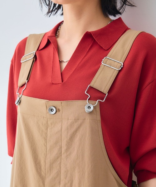 CROSS FUNCTION（クロスファンクション）の「《UV/吸水速乾》エブ楽 イージーサロペット【CROSS FUNCTION/クロスファンクション】（サロペット/オーバーオール・レディース・ベージュ/ブラック・L/M）」の21枚目の写真