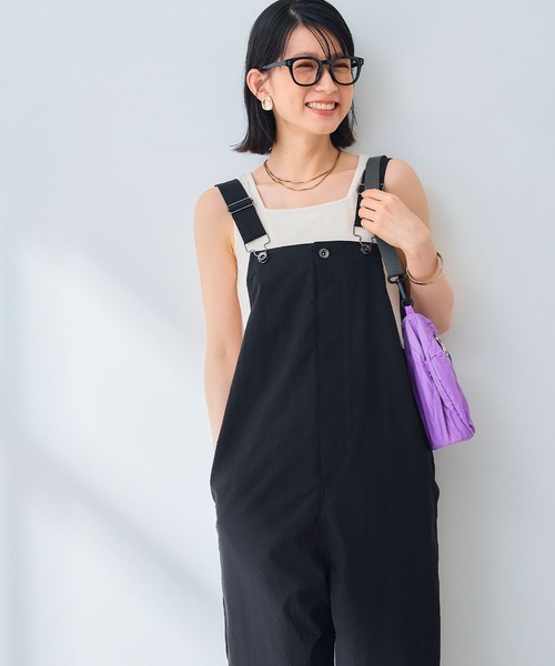 CROSS FUNCTION（クロスファンクション）の「《UV/吸水速乾》エブ楽 イージーサロペット【CROSS FUNCTION/クロスファンクション】（サロペット/オーバーオール・レディース・ベージュ/ブラック・L/M）」の10枚目の写真