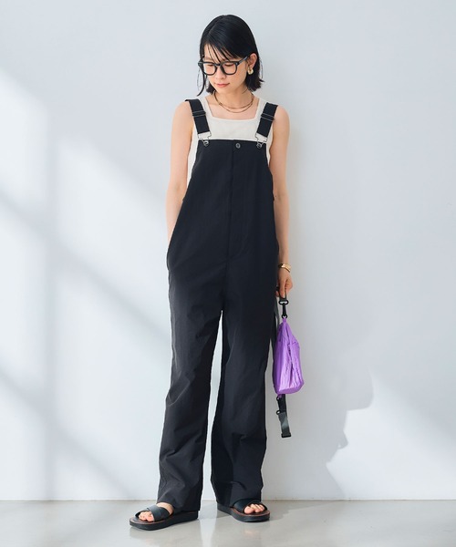 CROSS FUNCTION（クロスファンクション）の「《UV/吸水速乾》エブ楽 イージーサロペット【CROSS FUNCTION/クロスファンクション】（サロペット/オーバーオール・レディース・ベージュ/ブラック・L/M）」の8枚目の写真