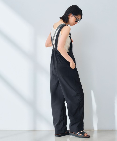 CROSS FUNCTION（クロスファンクション）の「《UV/吸水速乾》エブ楽 イージーサロペット【CROSS FUNCTION/クロスファンクション】（サロペット/オーバーオール・レディース・ベージュ/ブラック・L/M）」の6枚目の写真