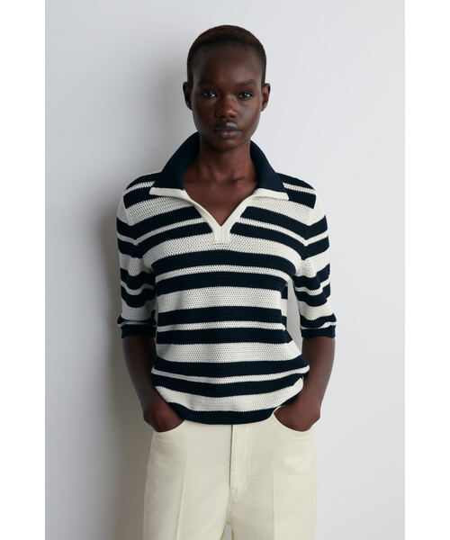 新品未使用 COS ニットポロシャツ RELAXED-FIT KNITTED POLO SHIRT リラックスフィット ニット