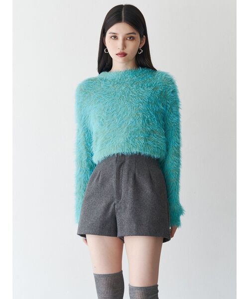 MURUA(ムルーア)の「ウールライクタックショートパンツ(その他パンツ・レディース・グレー/ブラック/ブラウン・1/2)」の11枚目の写真