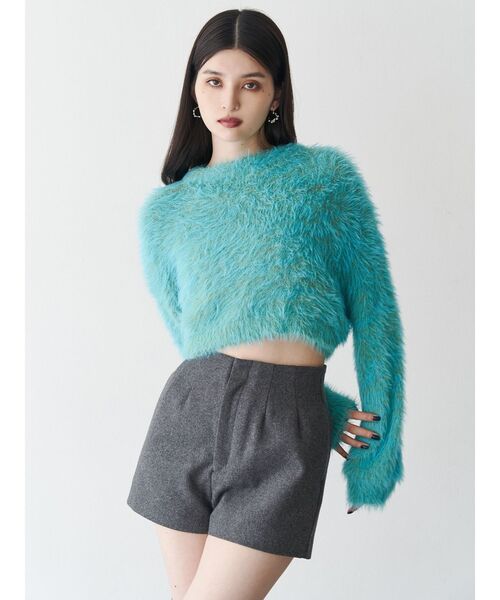 MURUA(ムルーア)の「ウールライクタックショートパンツ(その他パンツ・レディース・グレー/ブラック/ブラウン・1/2)」の20枚目の写真